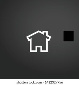 Real Estate vector icon. Real Estate concept stroke symbol design. Thin graphic elements vector illustration, outline pattern for your web site design, logo, UI. EPS 10.