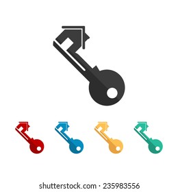 real estate - vector icon, flat design