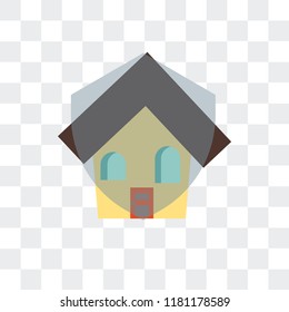 Real estate vector icon isolated on transparent background, Real estate logo concept