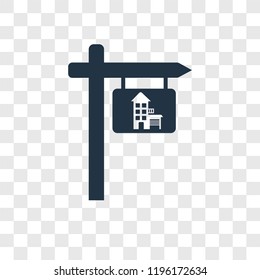 Real estate vector icon isolated on transparent background, Real estate transparency logo concept