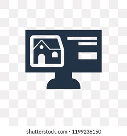 Real estate vector icon isolated on transparent background, Real estate transparency concept can be used web and mobile