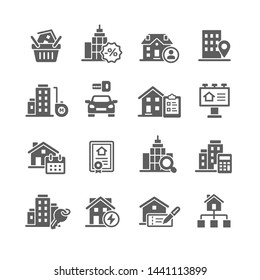 real estate vector icon set