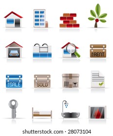 Real Estate - Vector Icon Set