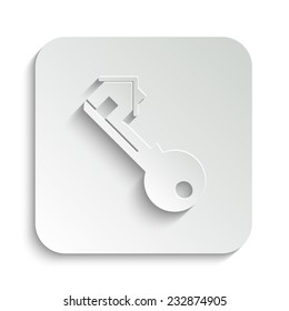 real estate - vector icon with shadow on a grey button