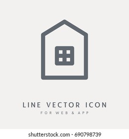 Real Estate vector icon. Single vector object. Ready for web site of App.