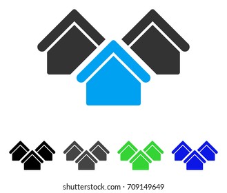 Real Estate vector icon. Style is a flat graphic symbol in black, grey, blue, green color variants. Designed for web and mobile apps.