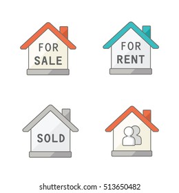 Real Estate vector icons