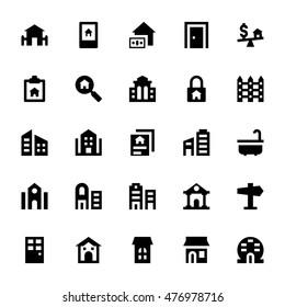 Iconos de vectores de bienes raíces 4