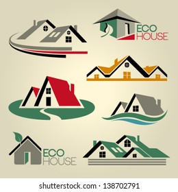 Real Estate Vector Icons Set. Graphic Design Editable For Your Design.