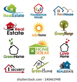 Real estate Vector Icons Set. Graphic Design Editable For Your Design.