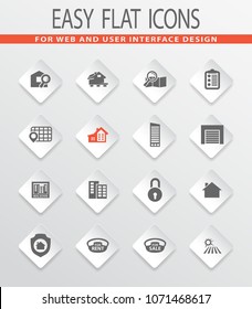 Real Estate vector icons for user interface design