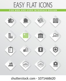 Real Estate vector icons for user interface design