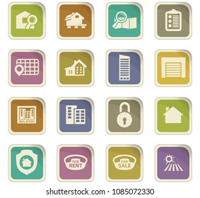 Real Estate vector icons for user interface design