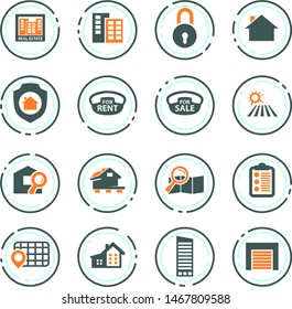 Real Estate vector icons for user interface design