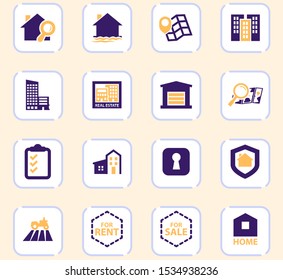 Real Estate vector icons for user interface design