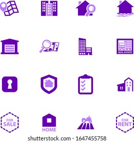 Real Estate vector icons for user interface design