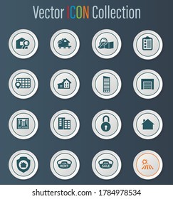 Real Estate vector icons for user interface design