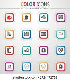 Real Estate vector icons for user interface design