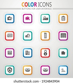 Real Estate vector icons for user interface design