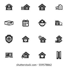 real estate vector icons for user interface design