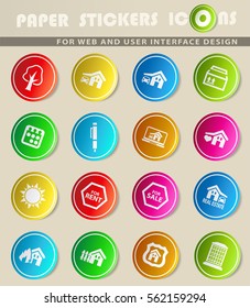 real estate vector icons for user interface design
