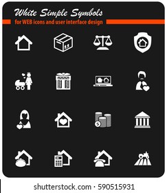 real estate vector icons for user interface design