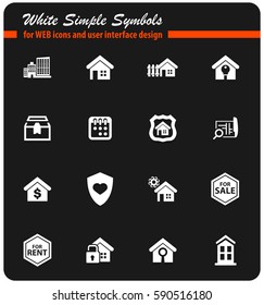 real estate vector icons for user interface design