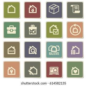 real estate vector icons for user interface design