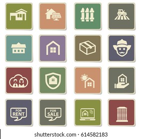 real estate vector icons for user interface design