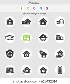real estate vector icons for user interface design