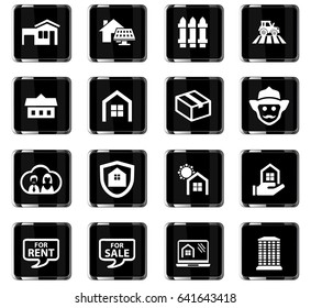 real estate vector icons for user interface design