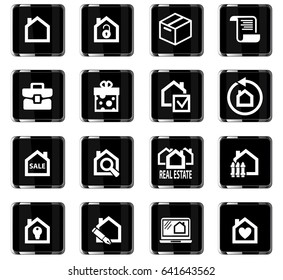 real estate vector icons for user interface design