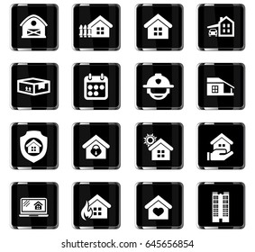 real estate vector icons for user interface design