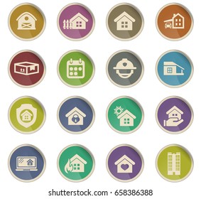 real estate vector icons for user interface design