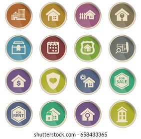 real estate vector icons for user interface design