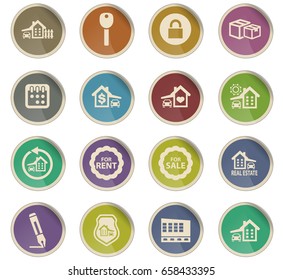 real estate vector icons for user interface design