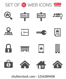 real estate vector icons for your creative ideas