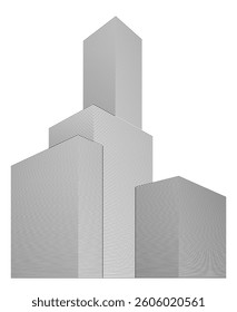 Real estate. Vector illustration of buildings on white background