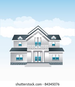 Real Estate /Vector Illustration of Family House