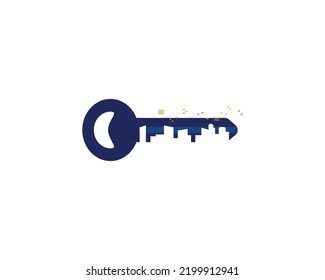 Real Estate Vector Key Unique Logo Icon