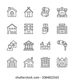 Real Estate Vector Line Icons. Set 02