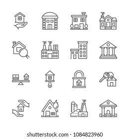 Real Estate Vector Line Icons. Set 03