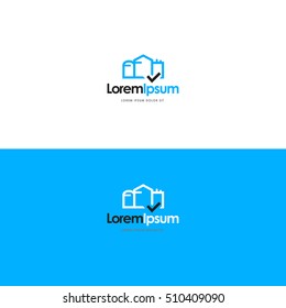 Real Estate Vector Logo Blue