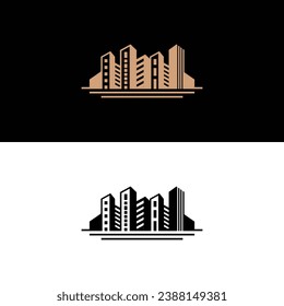 Real Estate vector logo. Construction Architecture Building Logo Design Template Elements