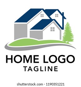 Real Estate Vector Logo Design Elements. Set of nine stylish realty and construction symbols