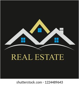 Real Estate vector logo design template. House abstract concept icon.