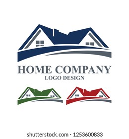 real estate vector logo design with home shape. real estate vector logo design with roof shape. isolated on a white background