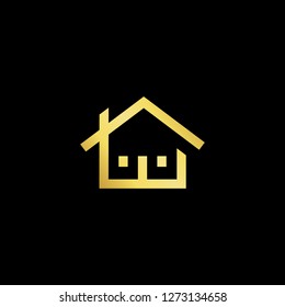 Real Estate vector logo design template. Outstanding house abstract concept icon.