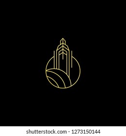 Real Estate vector logo design template. Outstanding house abstract concept icon.