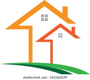 Real estate vector logo design
